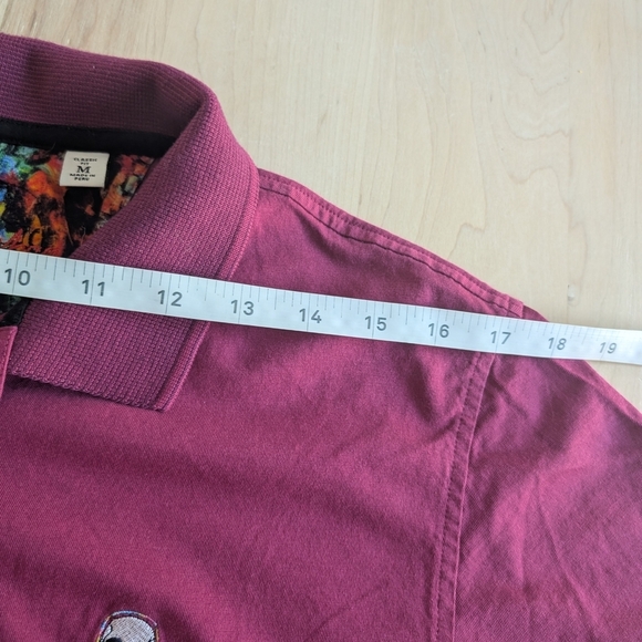 Robert Graham Magenta Polo with Skull Detail - Picture 7 of 11